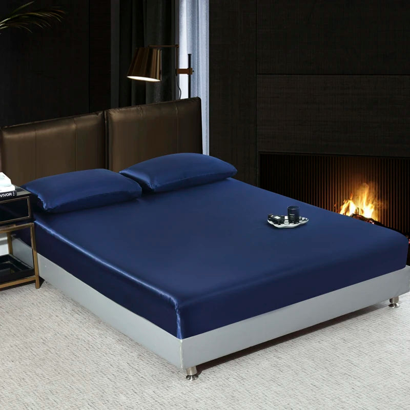 Lan Duo Mao Satin Flatsheet Set Solid Colour Boutique Edition