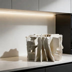 Beige Composite Architectural Vase | Hotel & Villa Luxury Home Décor