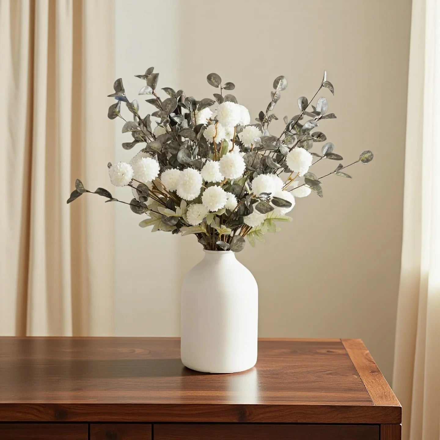 Matte Black Metal Vase For Dried Flowers Wedding Gift Home Decor