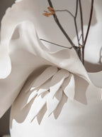 3D Petal Sculptural Ceramic Vase | Premium Luxury Statement Piece
