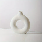 Elegant Ceramic Donut Vase