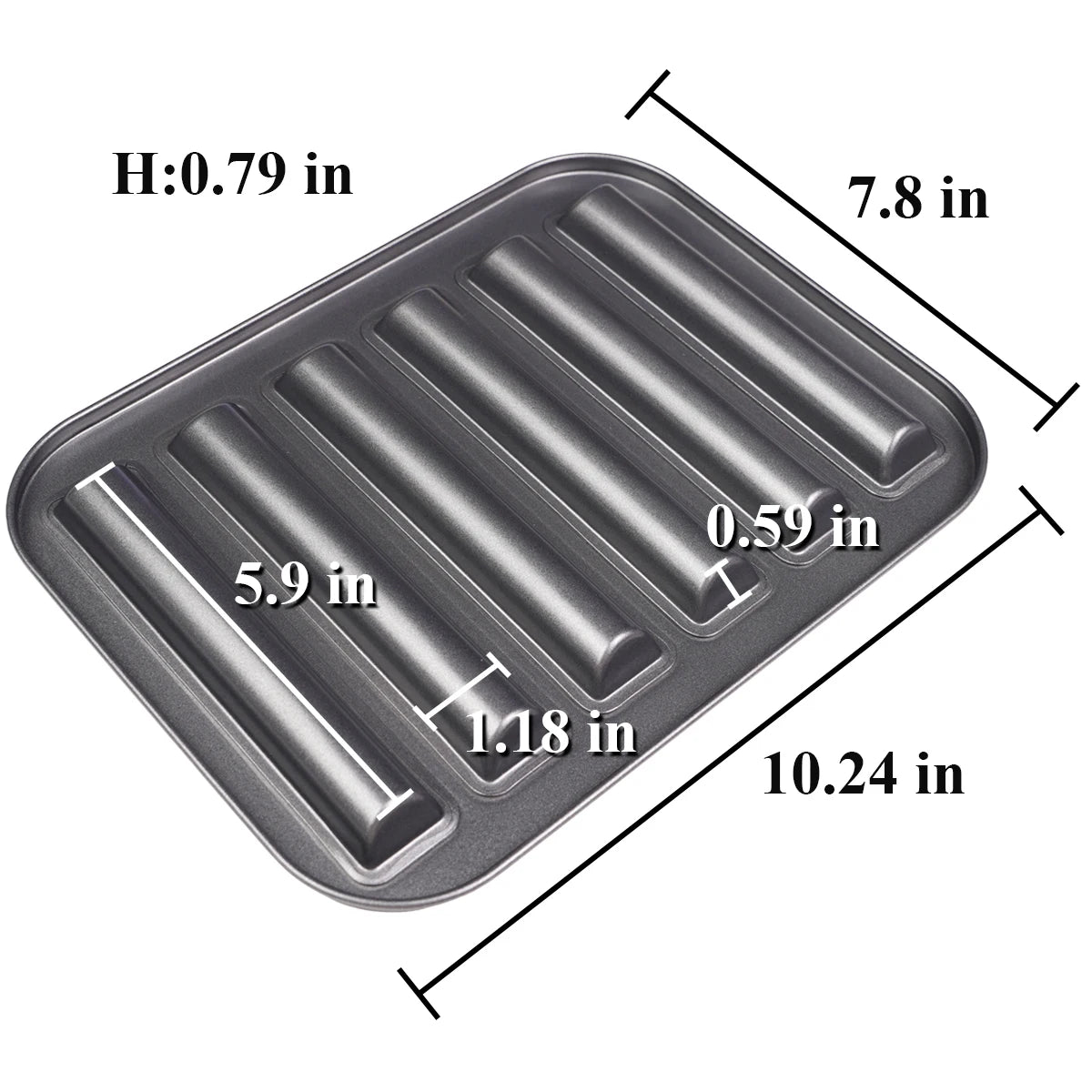 BritBake 8 Cavity Carbon Steel Madeleine Pan Limited