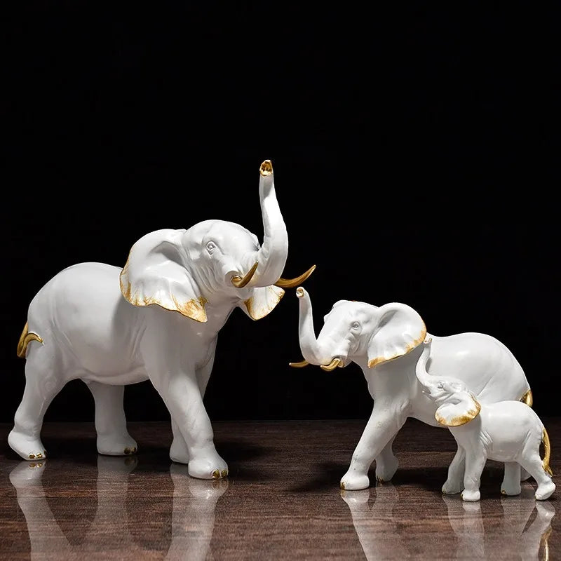 Sculptural Elephant Figurine | Luxury Resin Statue for Home Décor & Gifting