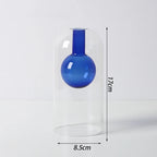 Double Wall Borosilicate Glass Vase | Sculptural Cylinder Vessel for Luxury Interiors