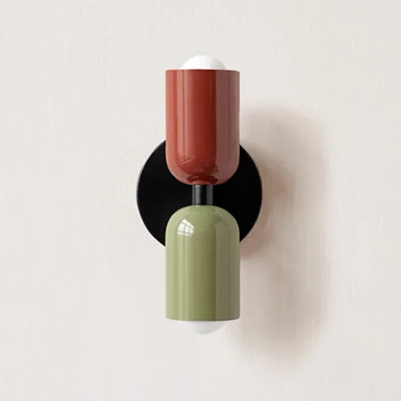 Macaron Wall Light | Nordic Bedside & Corridor Lamp | Colourful LED | E27