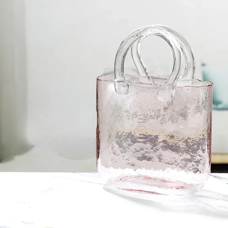 Designer Bag-Silhouette Glass Vase | Nordic Luxury Home Décor
