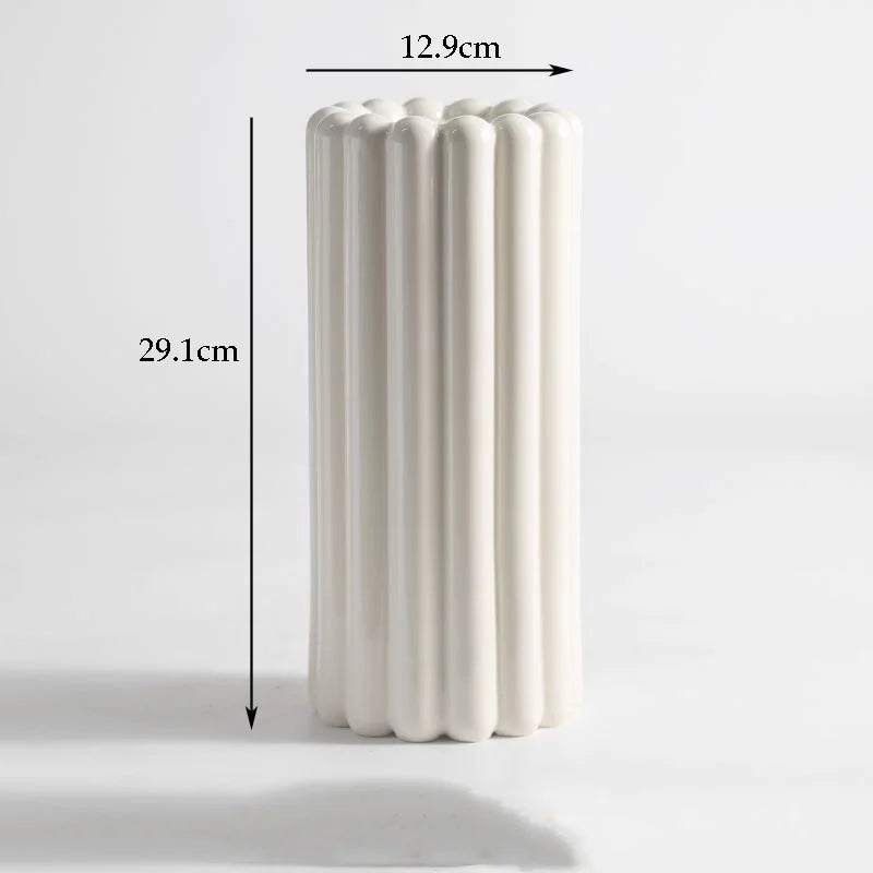 Wide-Mouth Porcelain Flower Vase | Luxury Ceramic Home Décor