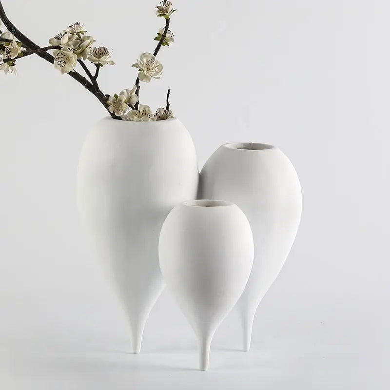 Geometric Triple Resin Vase | Sculptural Luxury Home Décor
