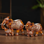 Mother & Child Elephant Sculpture | Luxury Southeast Asian Home Décor Statue