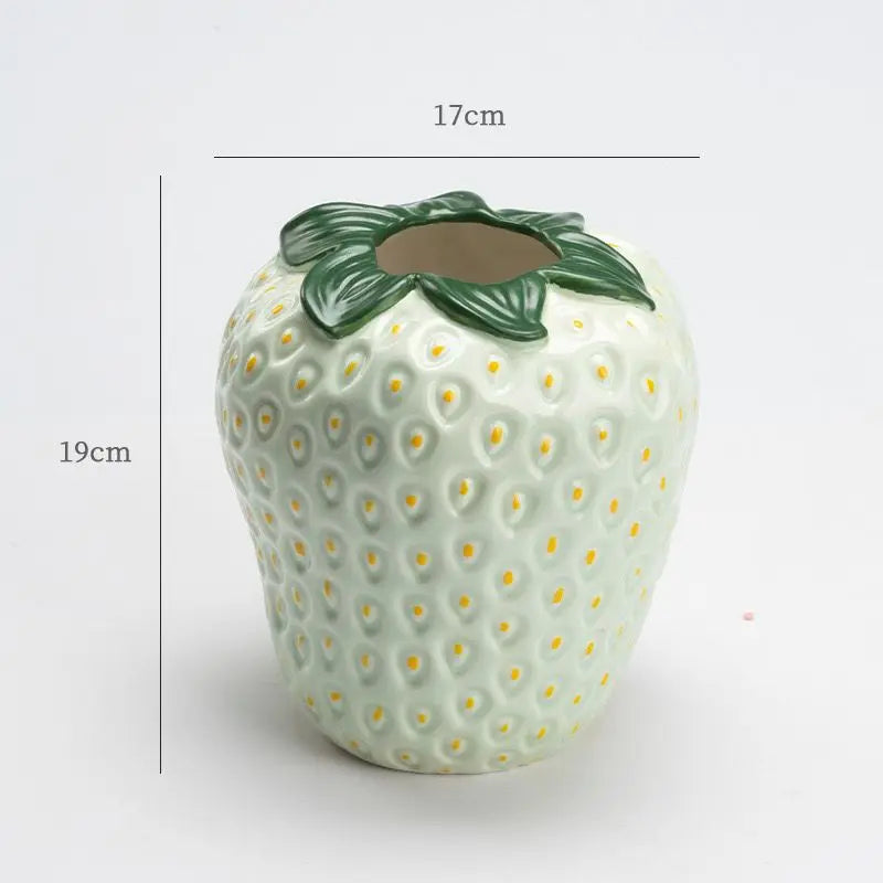 Strawberry Ceramic Sculptural Vase | Playful Luxury Home Décor