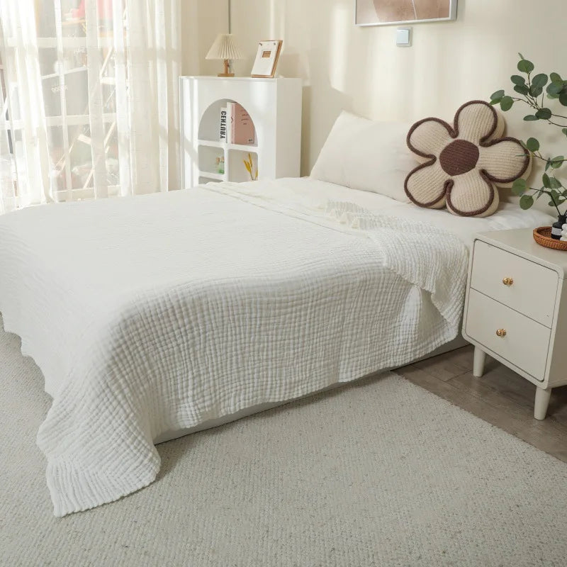 Baby Cotton 6 Layer Gauze Throw Blanket Waffle Weave Limited Edition