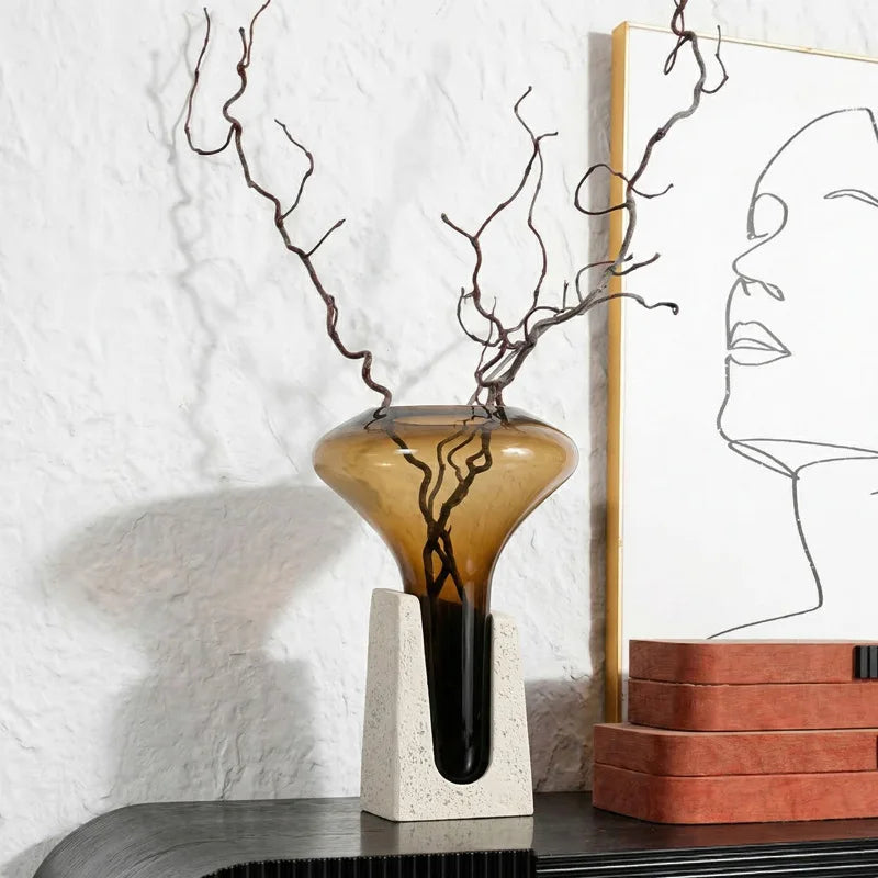 Antique Glass & Resin Luxury Vase | Heritage Statement Home Décor