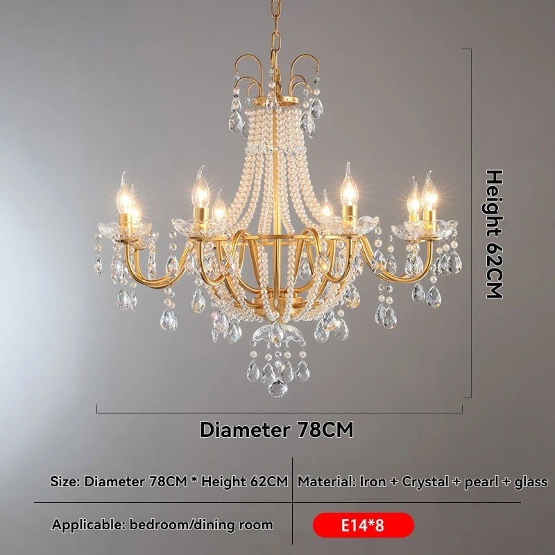 Artpad Gold Crystal Chandelier Pearl Beads Limited Edition