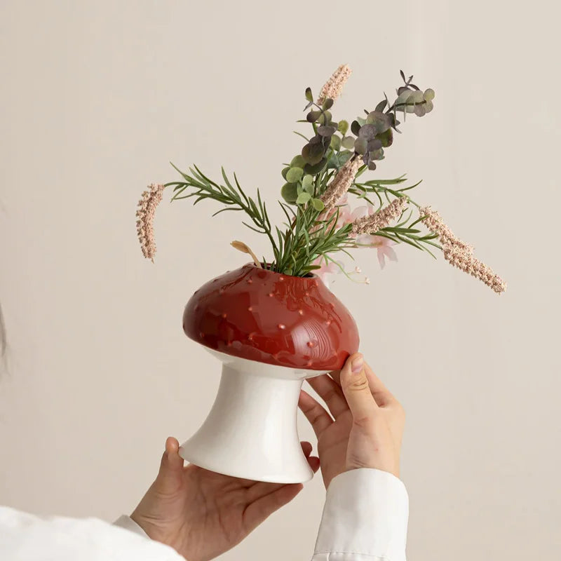 Mushroom Cap Porcelain Vase | Organic Luxury Home Décor