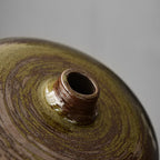 Ceramic Flat-Mouth Vase | Sculptural Porcelain Vessel for Luxury Floral Arrangements