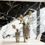 Minimalist Silver Ceramic Table Vase | Desk & Office Luxury Décor