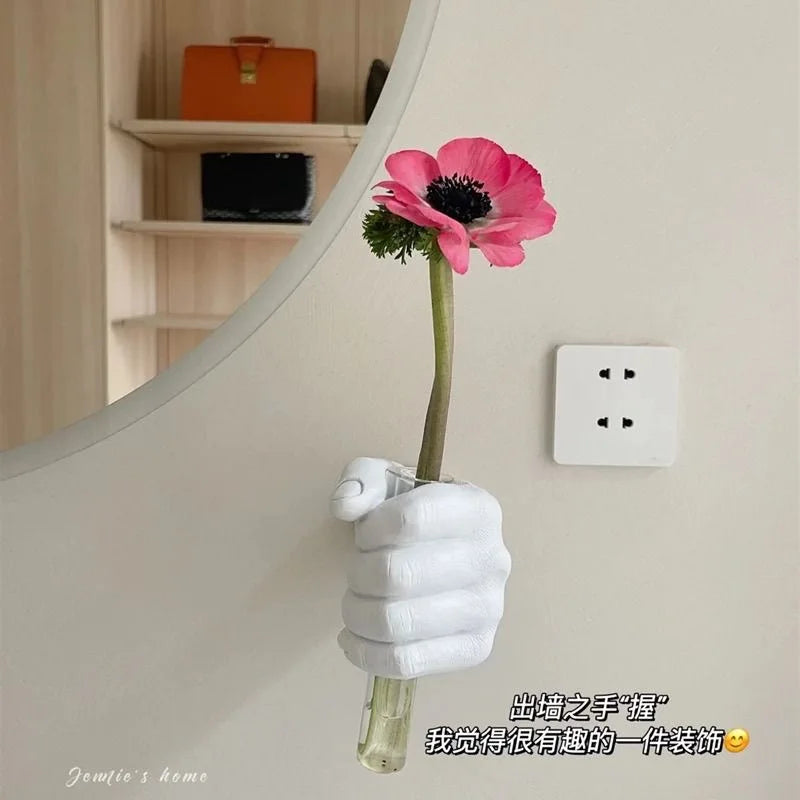 3D Hand Wall Vase | Sculptural Wall Art & Luxury Home Décor