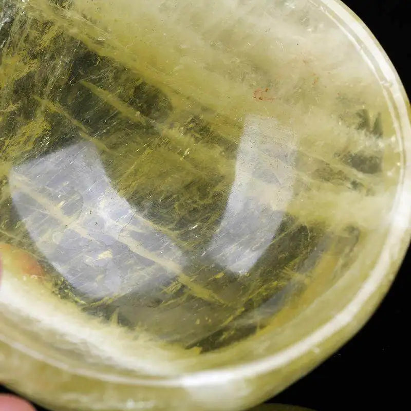 AmberLux Natural Yellow Crystal Stone Bowl Limited