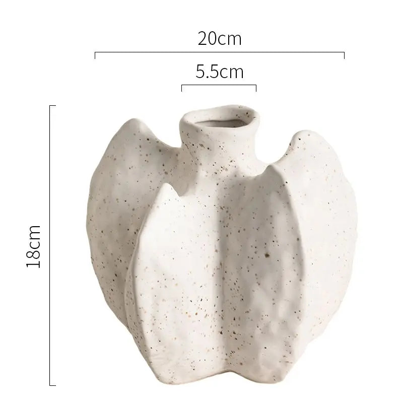 Handmade Matte Pottery Vase | Zen Retro Home Décor