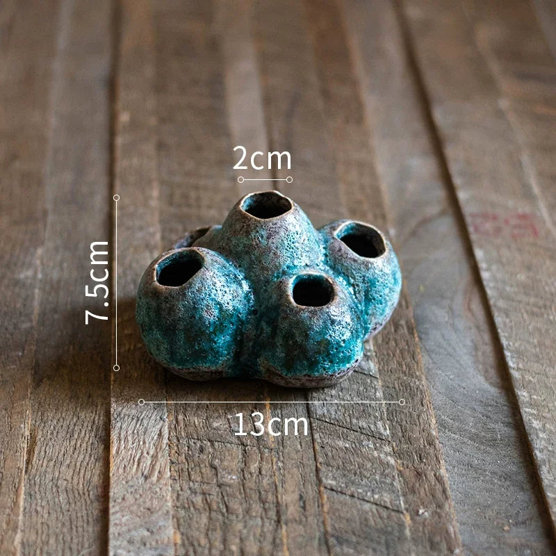 Zen Barnacle Pottery Vase | Wabi-Sabi Home Décor