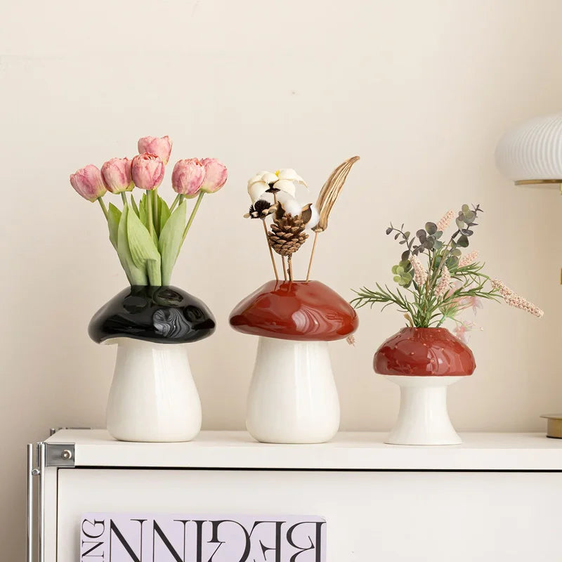 Mushroom Cap Porcelain Vase | Organic Luxury Home Décor