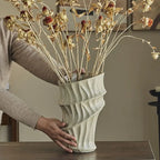 Jingdezhen Long Tube Ceramic Vase | Traditional Chinese Luxury Home Décor