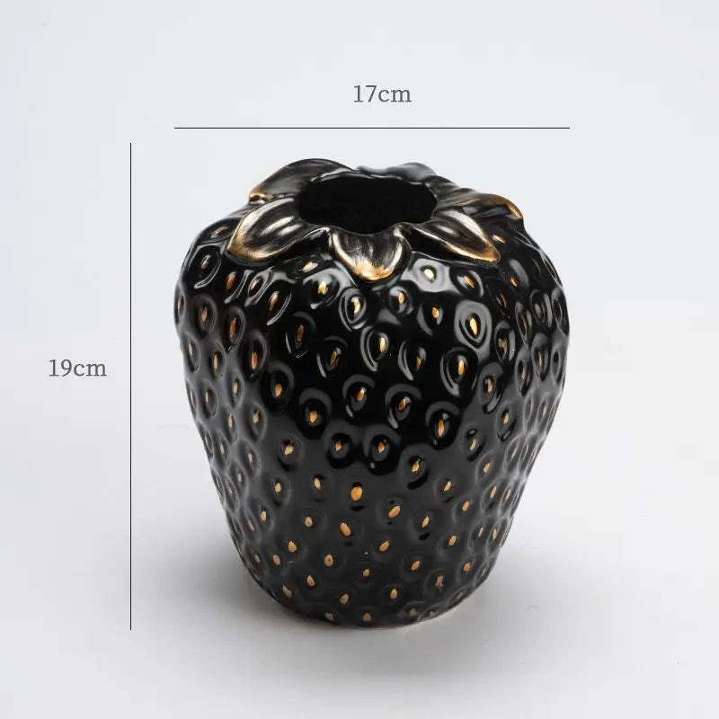 Strawberry Ceramic Sculptural Vase | Playful Luxury Home Décor