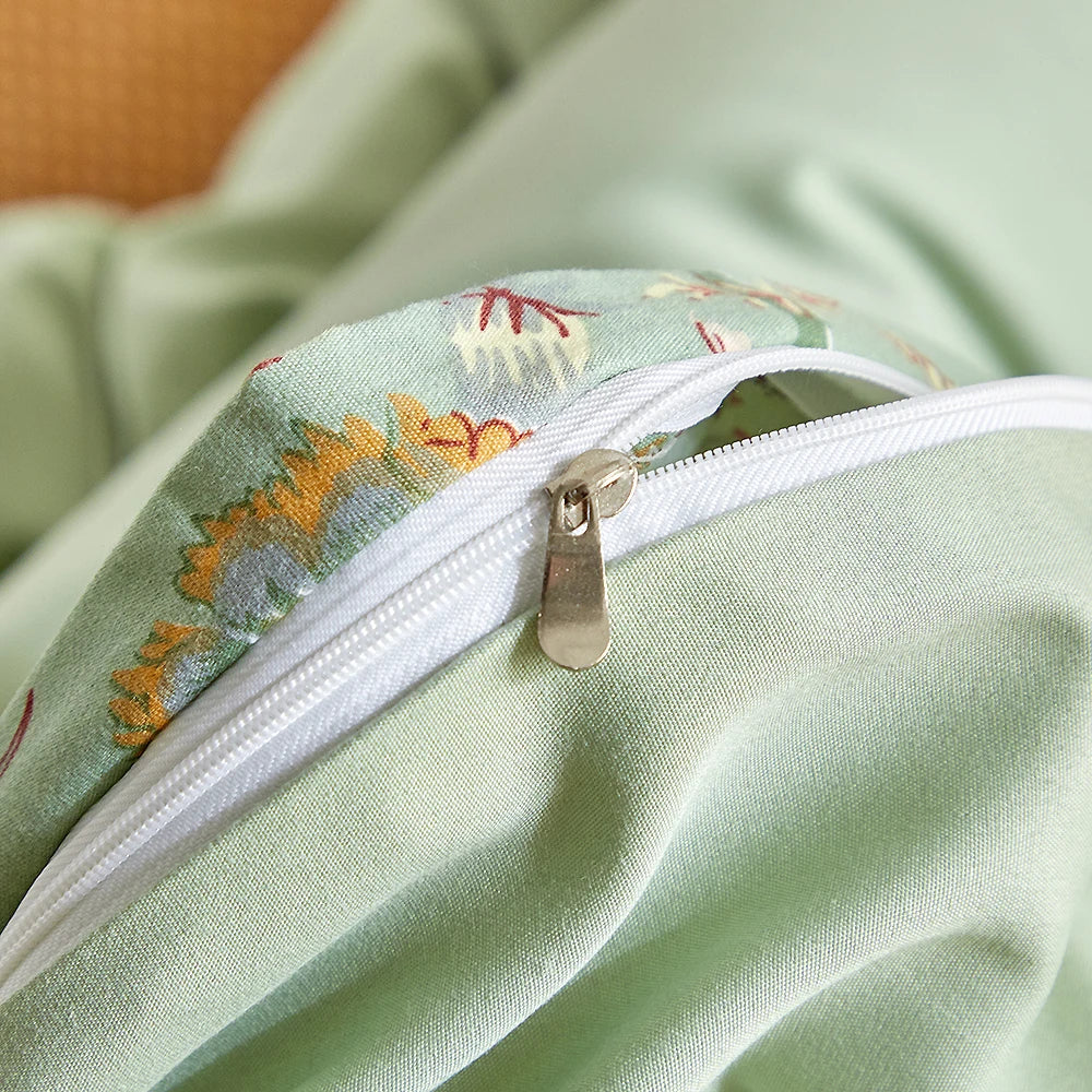 Vintage Floral Printed Duvet Cover Set – Soft Brushed Polyester Bedding Collection