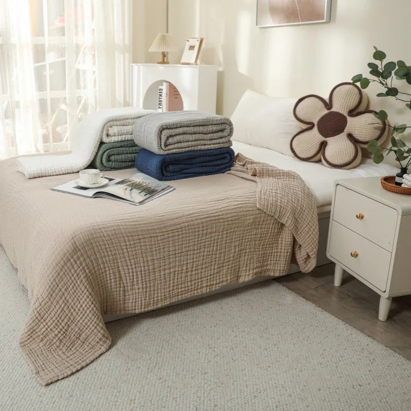 Baby Cotton 6 Layer Gauze Throw Blanket Waffle Weave Limited Edition