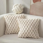 2/1pcs Pineapple Grid Turtle Pattern 3D Soft Plush Throw Pillowcase,Cream White For Living Room Sofa Bedroom Home Room Decor ﻿