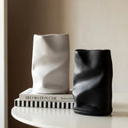 Graphic Black & White Ceramic Display Vase | Cabinet Luxury Home Décor