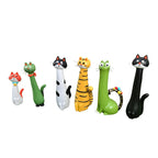 Long-Neck Cat Sculptural Resin Vase | Artisan Home Décor Statement Piece
