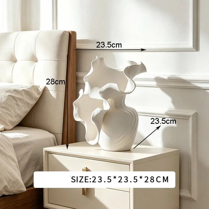 Sculptural Petal Porcelain Vase | Luxury Home Décor Statement Piece
