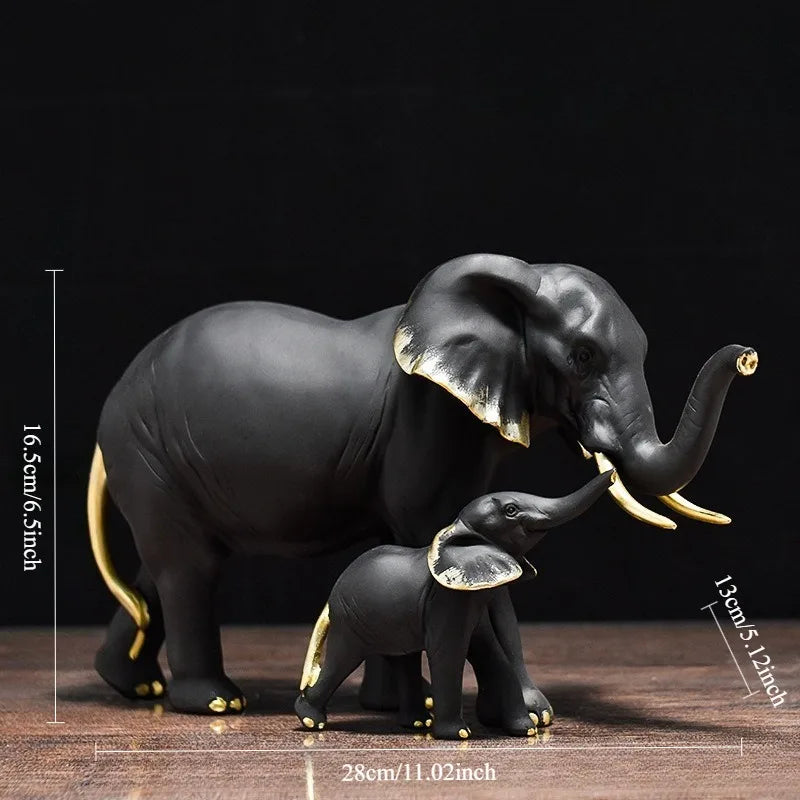 Sculptural Elephant Figurine | Luxury Resin Statue for Home Décor & Gifting