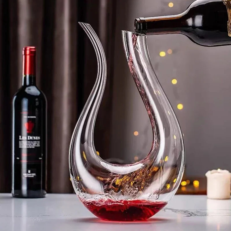 Crystal Wine Decanter Aerator 1500ml – Elegant Barware Essential for the Modern Home Bar