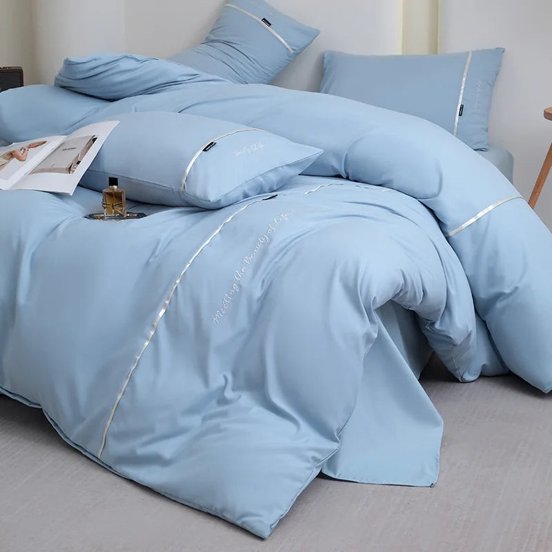 Elegant Embroidered Cotton Bedding Set