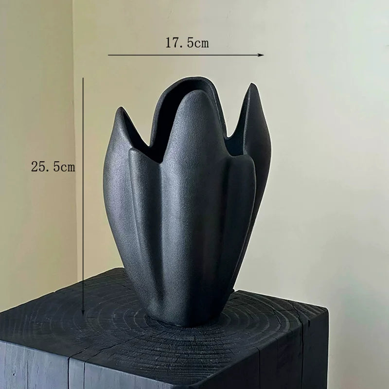 Frosted Lotus Ceramic Vase | Artisan Chinese Home Décor