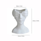 Elegant Ceramic Face Vases
