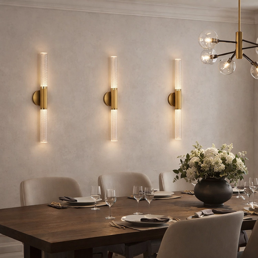 Crystal Rod LED Wall Sconce — Nordic Bubbles